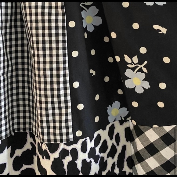 Sandy Liang Patchwork Patchwork Tie Shoulder Dress - Picture 3 of 5